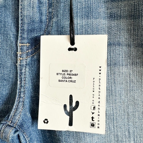 NWT Pistola Audrey Distressed Jeans Size 27 - Picture 7 of 10